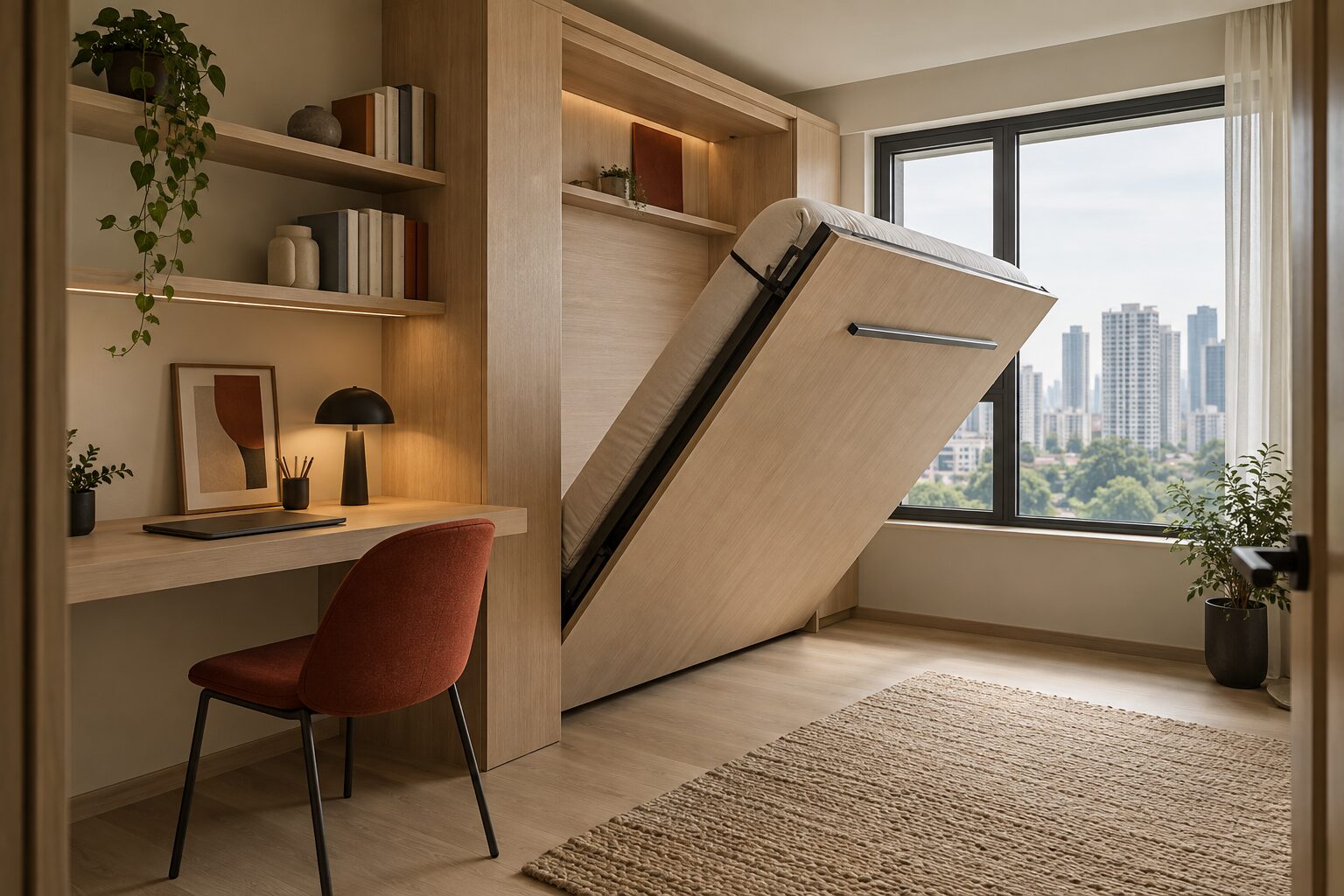 The room that folds — study / guest design reference
